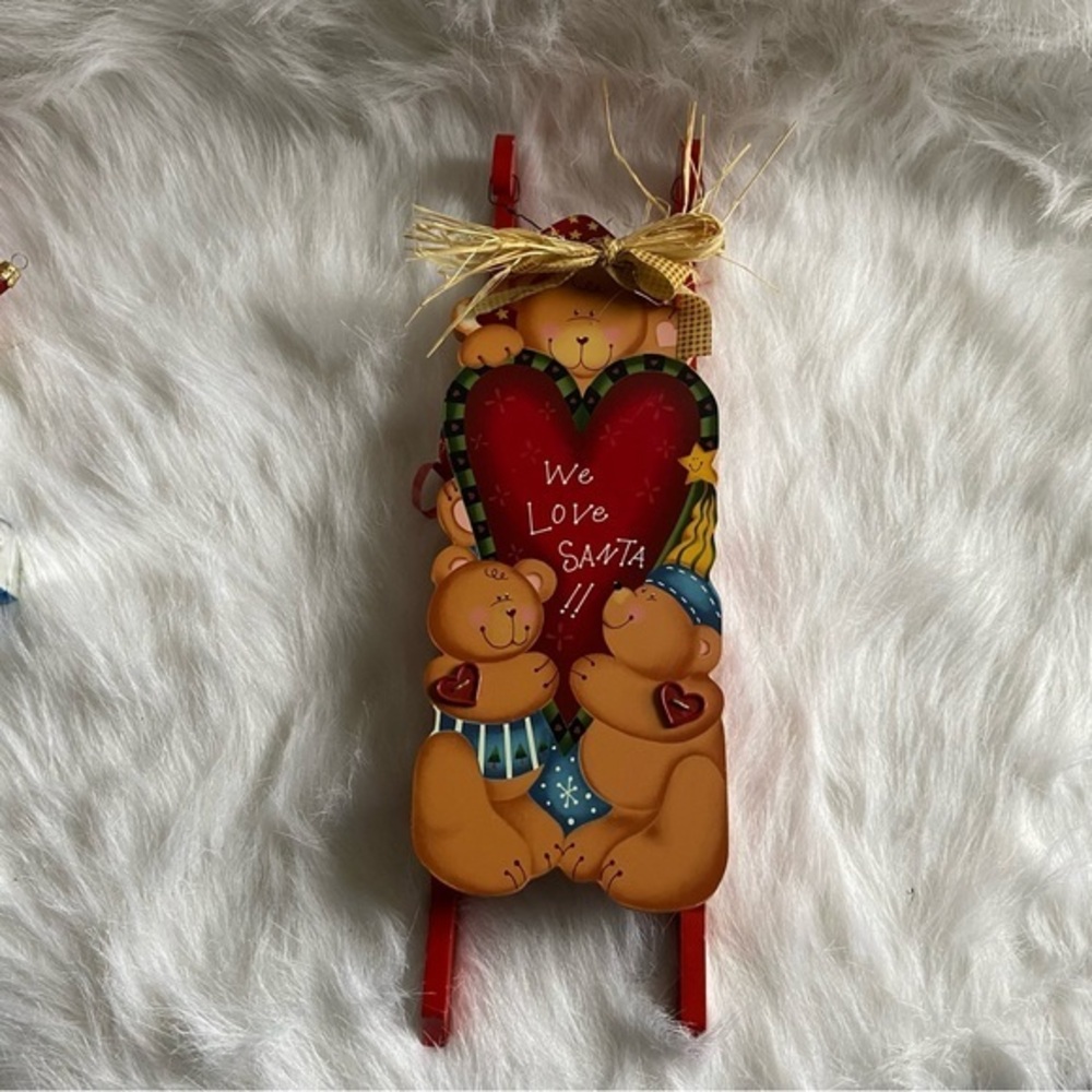 Christmas sled Decor (We Love Santa)